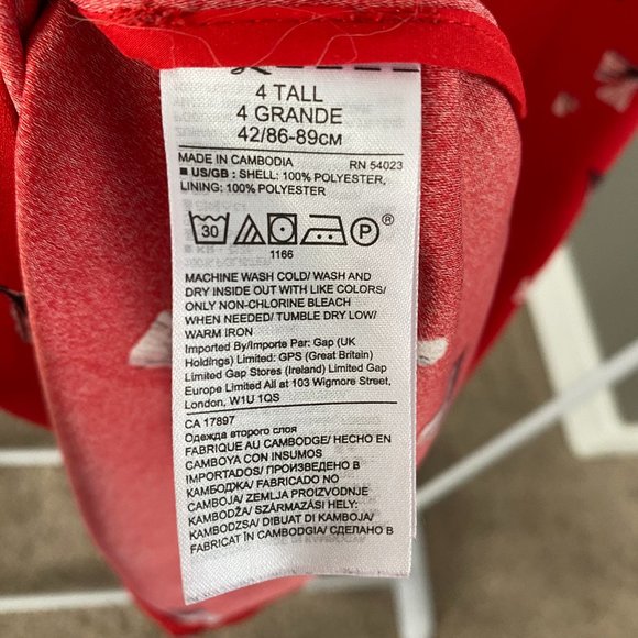 Banana Republic Straight Patterned Red Dress - Picture 5 of 5